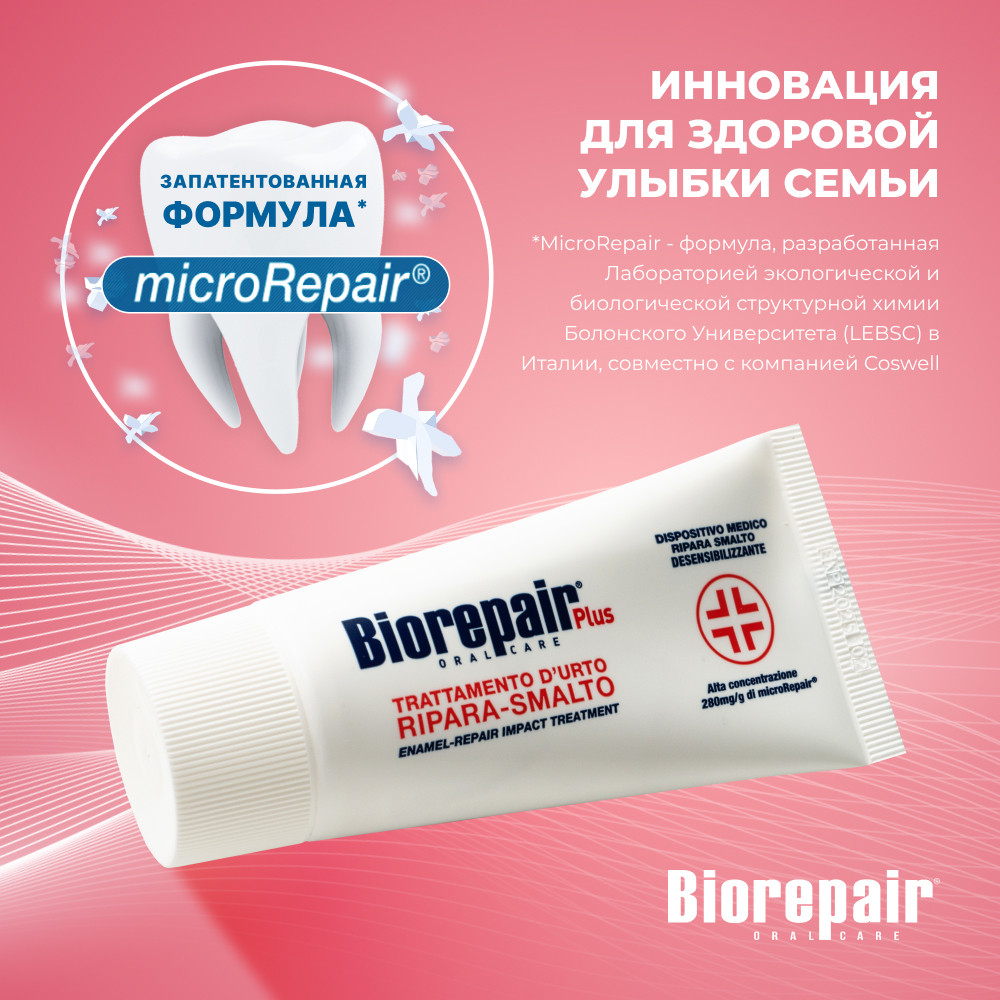 Препарат для восстановления эмали Biorepair Plus Desensitizing Treatment,  50 мл купить в интернет-магазине Ирригатор.ру