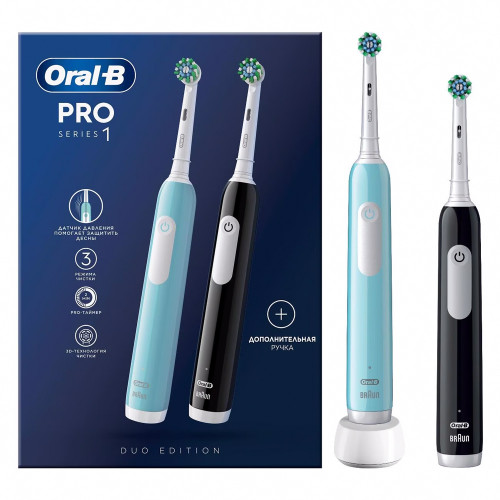 Электрическая зубная щетка Braun Oral-B PRO Series 1 Duo Edition