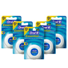 Набор из 5 зубных нитей Oral-B Essental floss waxed, 50 м